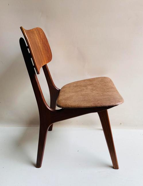 Teak Kofod Larsen eetkamerstoelen (4) mid Century, Huis en Inrichting, Stoelen, Gebruikt, Vier, Hout, Bruin, Ophalen