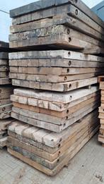 Azobe draglineschotten rijplaten damwand 5m x 1m x 10cm, Ophalen, Zo goed als nieuw, Balk, Overige houtsoorten