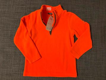 Hema 2 Fleece Truien 86-92 Oranje & Grijs beschikbaar voor biedingen