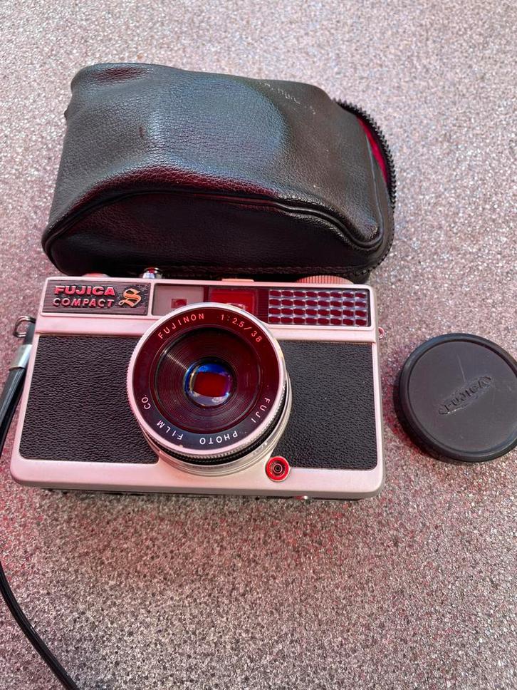 Fujica Compact S met tasje, Audio, Tv en Foto, Fotocamera's Analoog, Zo goed als nieuw, Compact, Ophalen of Verzenden