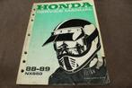 Honda NX650 1988 -1989 motorcycle service manual NX 650, Ophalen of Verzenden, Honda