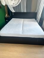 Ikea Malm 180x200 zwart met lattenbodem, Huis en Inrichting, Ophalen, Gebruikt, Zwart, Tweepersoons
