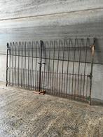 Antiek dubbel hekken of poort vol smeedijzeren landelijk, Tuin en Terras, Ophalen, Gebruikt, IJzer, Tuinhek