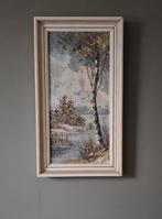 Vintage handgeschilderd impasto-landschap (ca. 1970), Ophalen of Verzenden