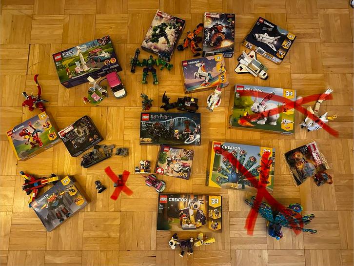 12 complete lego sets & 1 poppetje, Kinderen en Baby's, Speelgoed | Duplo en Lego, Zo goed als nieuw, Lego, Complete set, Ophalen of Verzenden