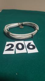 s - 206 halsketting zilver/ beige/ wit, Ophalen of Verzenden