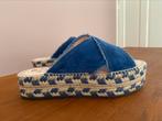 Fred de la Bretoniere espadrille slippers maat 39 (als 38), Blauw, Slippers, Ophalen of Verzenden, Zo goed als nieuw