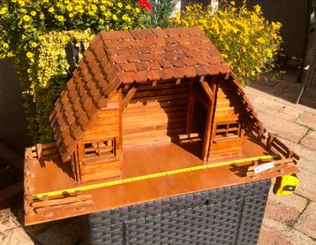 Houten Kerststal - Handgemaakt beschikbaar voor biedingen