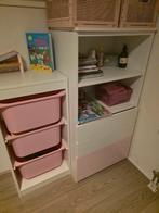 Ikea Boekenkast & Ladekast met Roze Bakken, Ophalen, Zo goed als nieuw