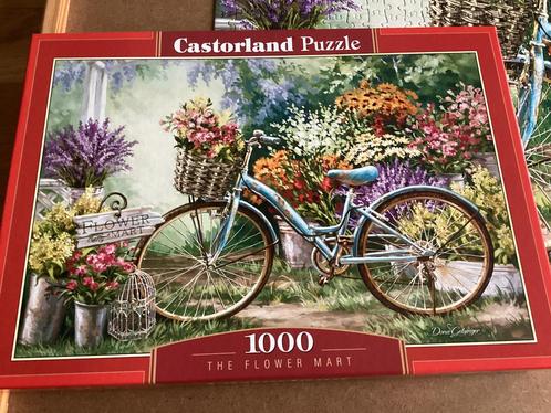 Castorland puzzel The Flower Mart, Hobby en Vrije tijd, Denksport en Puzzels, Zo goed als nieuw, Legpuzzel, 500 t/m 1500 stukjes