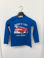 T-shirt lange mouw blauw met brandweer 134, Kinderen en Baby's, Gebruikt, C&A, Ophalen of Verzenden, Shirt of Longsleeve