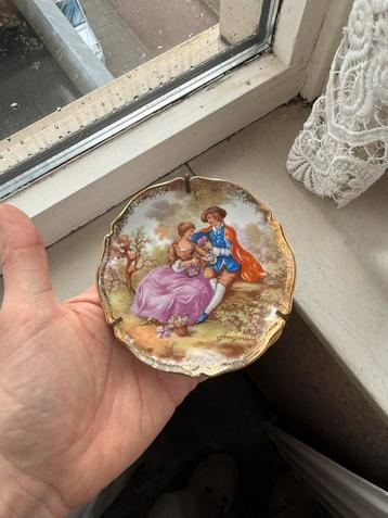 Limoges Wandbordje Fragonard Verguld beschikbaar voor biedingen