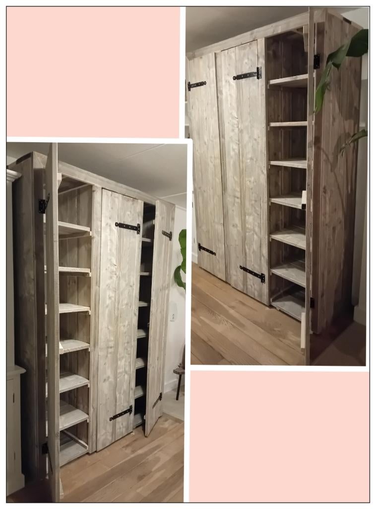 Kledingkast steigerhout. Kasten op maat gemaakt NIEUW, Huis en Inrichting, Kasten | Kledingkasten, Ophalen of Verzenden, Nieuw