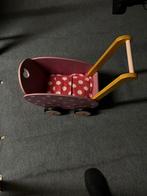 Kleine Roze Houten Poppenwagen, Kinderen en Baby's, Ophalen of Verzenden, Gebruikt, Meisje