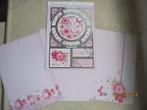 NIEUW set HUNKYDORY 2 Papier vel A4 ROMANCE Card Topper roze, Nieuw, Overige typen, Overige thema's, Ophalen of Verzenden