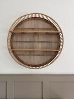 Xenos Wandplank Rond Wandkastje bamboe rond - ø75x12.5 cm, Ophalen, Zo goed als nieuw