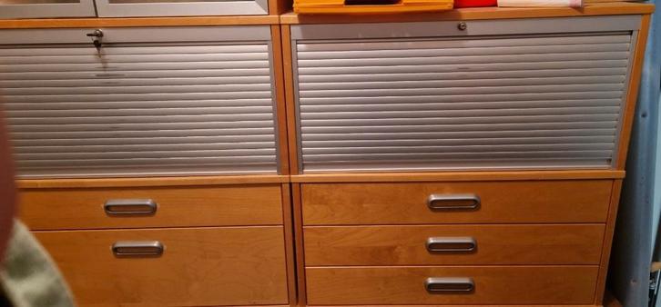 Ikea Effektiv kasten met lades, roldeuren en glasdeuren, Huis en Inrichting, Kasten | Roldeurkasten en Archiefkasten, Gebruikt