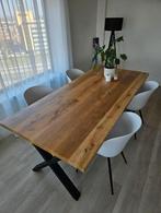 Prachtige massief eiken eettafel - 225 cm, Eikenhout, 200 cm of meer, Zo goed als nieuw, Rechthoekig