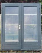 Deuren dubbeledeuren tuindeuren met kozijn gebruikt, Doe-het-zelf en Verbouw, Ophalen, 120 cm of meer, 200 tot 215 cm, Glas