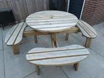 Mooie picknick tafel, Ophalen, Zo goed als nieuw, Rond