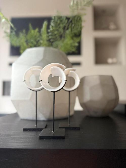 Schelpen op statief, Huis en Inrichting, Woonaccessoires | Kandelaars en Kaarsen, Nieuw, Minder dan 25 cm, Overige materialen