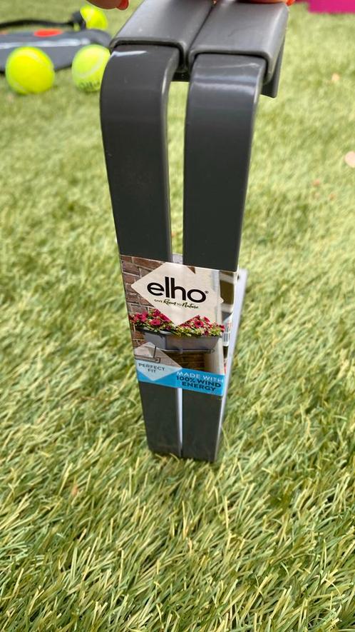 Elho muurhaak Barcelona metaal antraciet, Tuin en Terras, Bloembakken en Plantenbakken, Nieuw, Kunststof, Minder dan 30 cm, Minder dan 60 cm