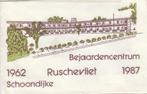 bejaardencentrum Ruschevliet Schoondijke 1962 1987 25 jaar, Ophalen of Verzenden
