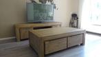 Acaciahouten salontafel en tv-meubel (meubelset), Overige materialen, Minder dan 100 cm, 100 tot 150 cm, Robuust