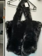 PLUCHE ZWARTE NIEUW, Sieraden, Tassen en Uiterlijk, Tassen | Damestassen, Ophalen of Verzenden, Nieuw, Zwart