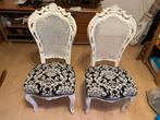 Barok stoeltjes - set van 2, Huis en Inrichting, Stoelen, Ophalen, Gebruikt, Wit, Hout