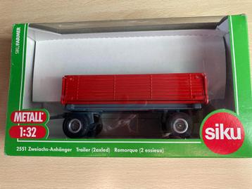 Siku 2551 tweeassige aanhanger metaal nieuw in verpakking beschikbaar voor biedingen