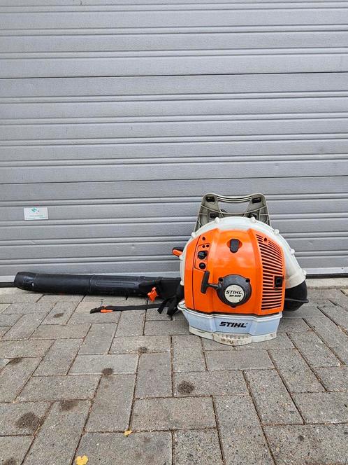 Stihl BR 600, Tuin en Terras, Bladblazers, Gebruikt, Ruggedragen, Benzine, Ophalen of Verzenden