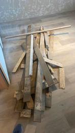 Houten planken, oud muurtje / hoofdbord bed. Hout., Doe-het-zelf en Verbouw, Plank, Gebruikt, Ophalen of Verzenden, Minder dan 25 mm