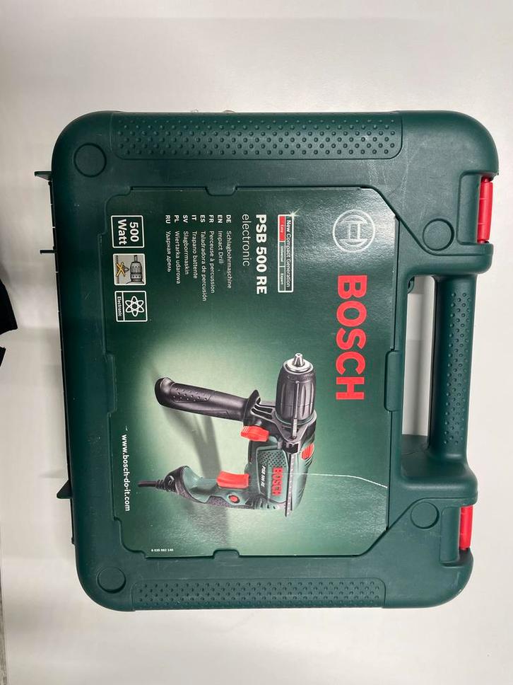 Bosch Klopboormachine PSB 500 RE + Accessoires, Doe-het-zelf en Verbouw, Gereedschap | Boormachines, Gebruikt, Boormachine, 400 tot 600 watt