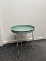 Bijzettafeltje / nachtkasje turquoise (blauw/groen), Huis en Inrichting, Tafels | Bijzettafels, Minder dan 55 cm, Gebruikt, Metaal of Aluminium