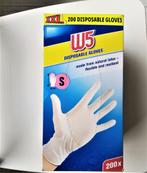 W5 200 latex disposable wit hand/gloves/maat S, Huis en Inrichting, Ophalen of Verzenden, Overige typen