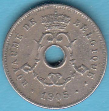 België 5 Centimes 1905 A. Michaux, KM# 54 in munthouder  beschikbaar voor biedingen