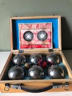 Te koop: 6 jeu de boule ballen in houten kistje, Sport en Fitness, Bowlen, Bal, Gebruikt, Ophalen
