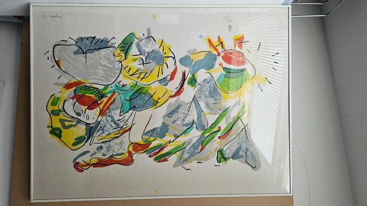 Jurjen de Haan  - zeefdruk handgesigneerd- zonder titel, Antiek en Kunst, Kunst | Litho's en Zeefdrukken, Ophalen