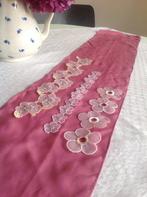 Stoffen bloemen batist roze wit geel, Hobby en Vrije tijd, Naaien en Fournituren, Ophalen of Verzenden, Nieuw, Applicatie