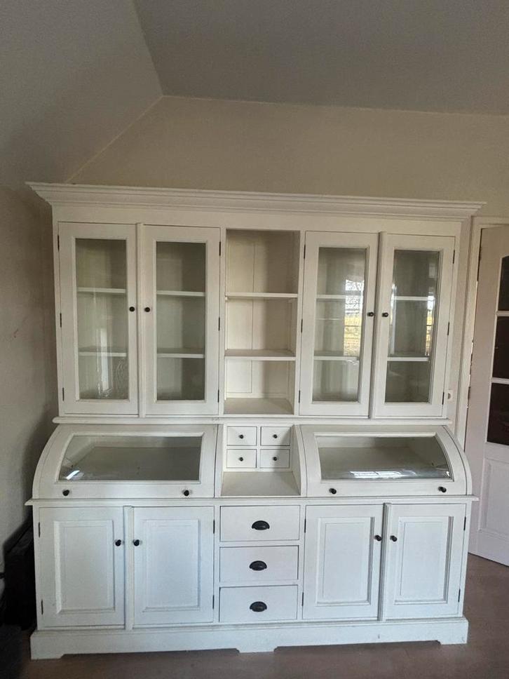 Witte landelijke buffetkast van Kast2Go, Huis en Inrichting, Kasten | Buffetkasten, Gebruikt, 200 cm of meer, 150 tot 200 cm, 50 tot 75 cm