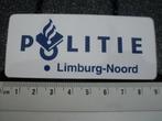 sticker politie limburg-noord logo wapen embleem, Verzenden, Zo goed als nieuw, Bedrijf of Vereniging