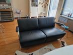 leolux scylla bank 2 1/2 zits zwart leer, Huis en Inrichting, Ophalen, Strak, 150 tot 200 cm, Tweepersoons