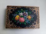 Vintage blik.Bloemdecoratie .Mansfield Engeland. Brocante., Ophalen of Verzenden, Gebruikt, Koek(jes), Overige merken