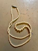 Vintage brocante lange parelketting parels ketting strass, Sieraden, Tassen en Uiterlijk, Antieke sieraden, Ophalen of Verzenden