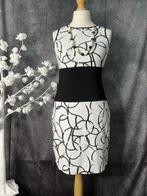 Ribkoff pittig jurkje wit met zwarte accenten stretch 40, Kleding | Dames, Jurken, Maat 38/40 (M), Onder de knie, Wit, Zo goed als nieuw