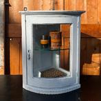 Vitrine kast wit sier hoek kastje pronk brocante 52 cm, Huis en Inrichting, Kasten | Vitrinekasten, Ophalen, Eikenhout, Brocante landelijk