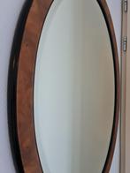 Spiegel - wortelnoot - ovaal, Minder dan 100 cm, Ophalen of Verzenden, Zo goed als nieuw, Ovaal