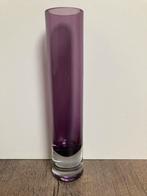 Vintage Paarse Glazen Bloemenvaas - 22 cm, Huis en Inrichting, Ophalen, Overige kleuren, Minder dan 50 cm, Glas