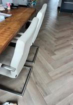 4 stoelen van Henders en hazel, Huis en Inrichting, Stoelen, Gebruikt, Wit, Leer, Ophalen of Verzenden